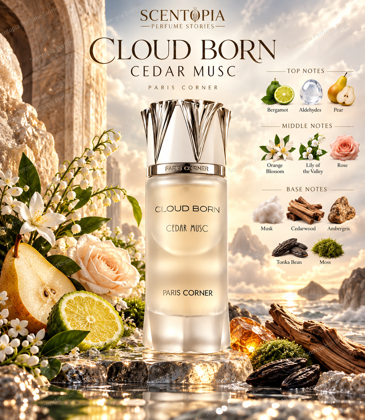 Cloud Born by PARIS CORNER Eau De Parfum – 100ML for Men and Women