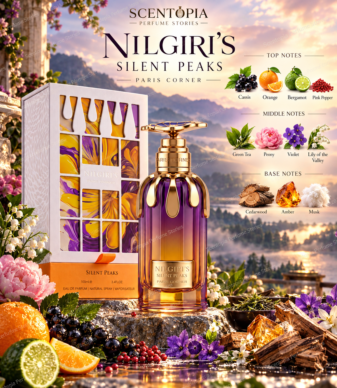Nilgiris Silent Peaks by PARIS CORNER Eau De Parfum – 100ML for Men and Women